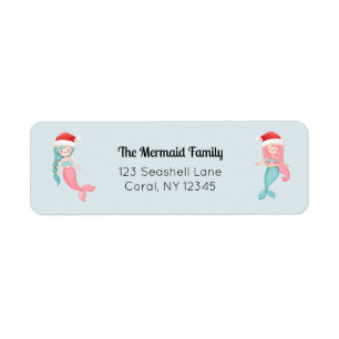 Mermaid Santa Return Address