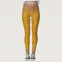 Mermaid scale blended waist Leggings Gold Fish 3