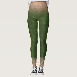 Mermaid scale blended waist Leggings Kelp forest 5