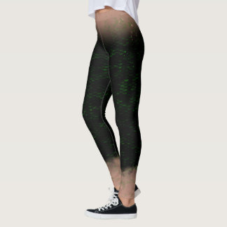 Mermaid scale blended waist Leggings Night Green 4