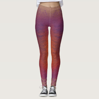Mermaid scale blended waist Leggings Violet Dusk 3