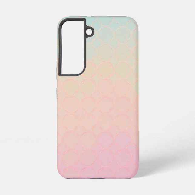 Mermaid Scale Gradient Geometric Pattern Samsung Galaxy S22 Case (Back)