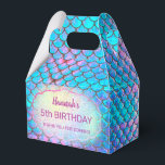 mermaid scale kids Birthday Favour Box<br><div class="desc">Little mermaid's Birthday favour box- please note the iridescence is only simulated</div>