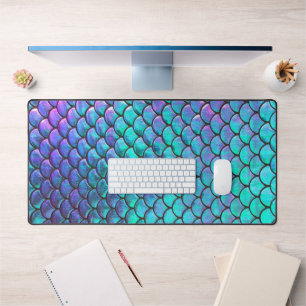 mermaid scale pattern desk mat