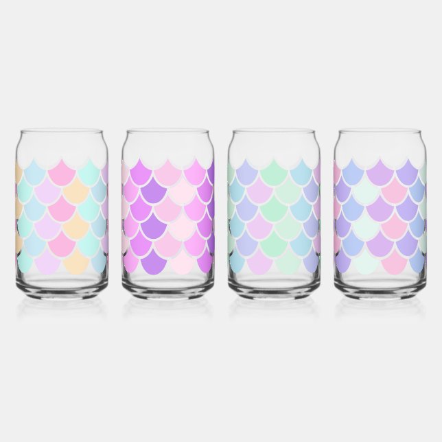 Mermaid Scale Set 1 Can Glass (Front)