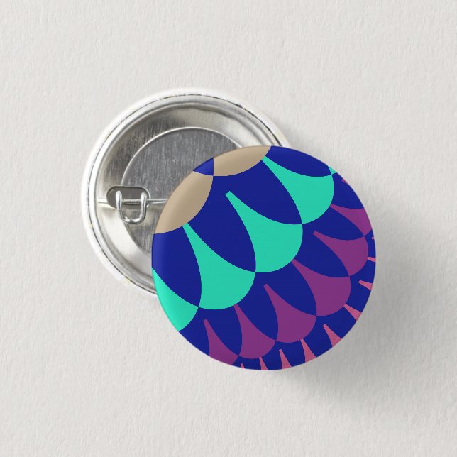 Mermaid Scales 3 Cm Round Badge (Front & Back)