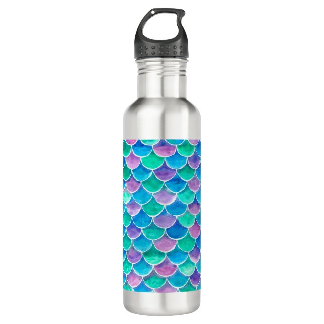 Mermaid scales 710 ml water bottle (Front)
