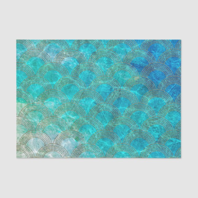 Mermaid Scales Beach Summer Water Sea Fun Tissue Paper (Front)