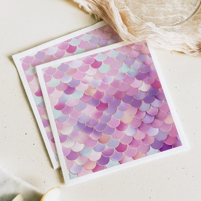 Mermaid Scales Birthday Party  Napkin (Creator Uploaded)