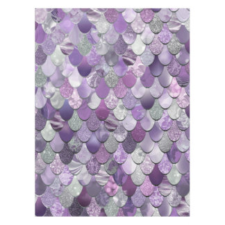 Mermaid Scales Birthday Party Tablecloth Purple