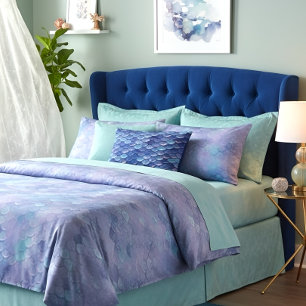 Mermaid Scales Blue accent pillow