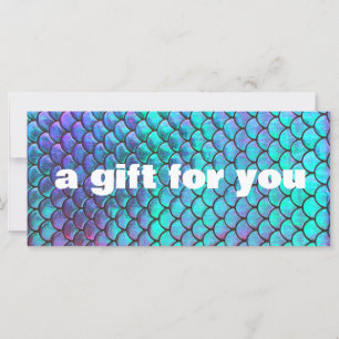 mermaid scales gift certificate card