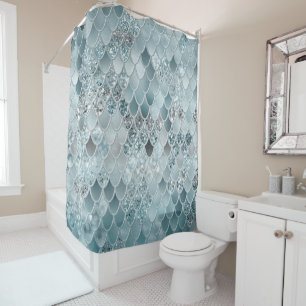 Mermaid Scales Glam #13 (Faux Glitter) #decor #art Shower Curtain