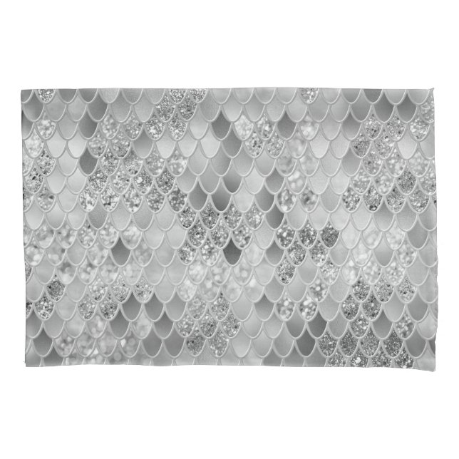 Mermaid Scales Glam #16 (Faux Glitter) #decor #art Pillowcase (Front)