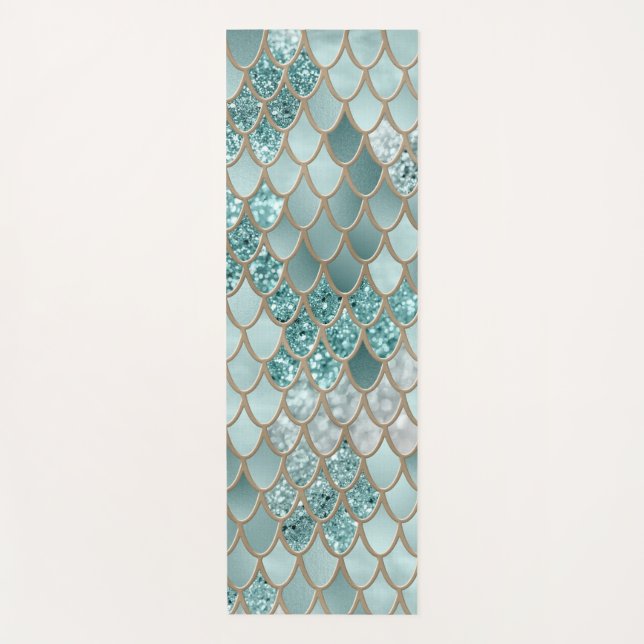 Mermaid Scales Glam #4 (Faux Glitter) #decor #art  Yoga Mat (Front)