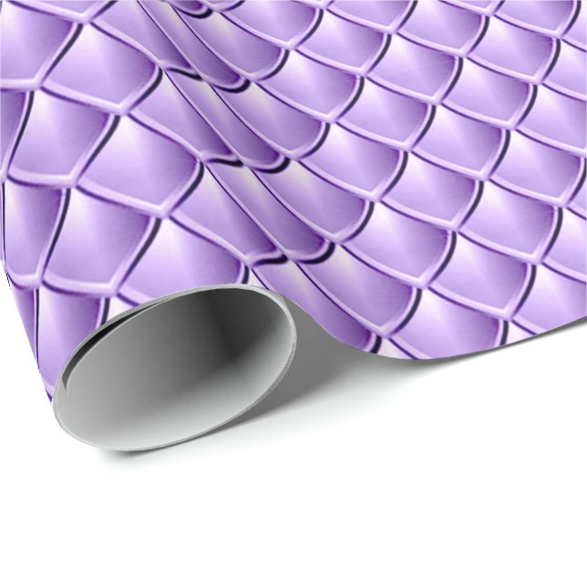 Mermaid Scales Lavender Purple Dragon Skin Wrapping Paper (Roll Corner)