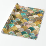 Mermaid Scales Multi Colour Glitter Glam Trendy Wrapping Paper<br><div class="desc">Wrapping Paper</div>