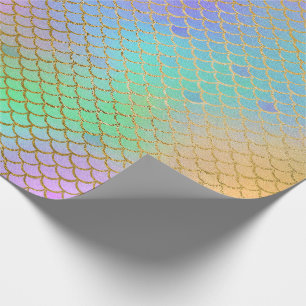 Mermaid Scales Pearlescent Rainbow Under the Sea Wrapping Paper