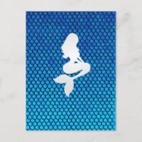 Mermaid scales postcard