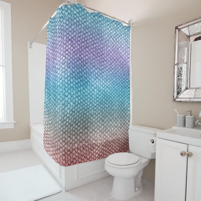 Mermaid Scales Shower Curtain (In Situ)