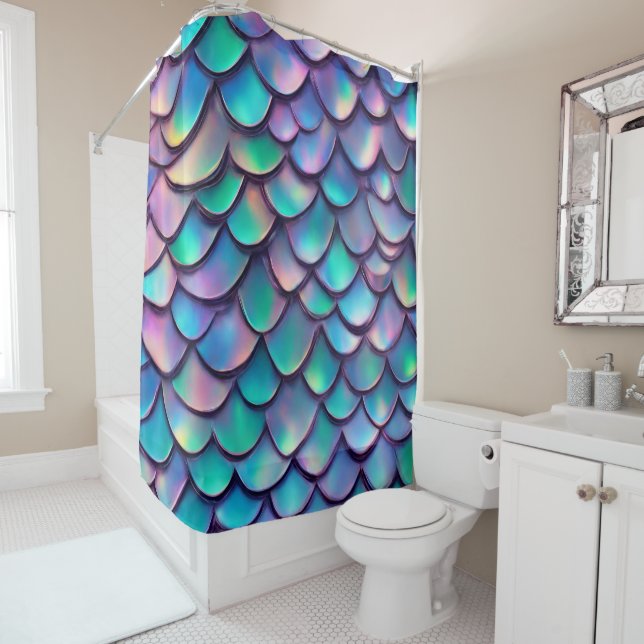 Mermaid Scales Shower Curtain (In Situ)