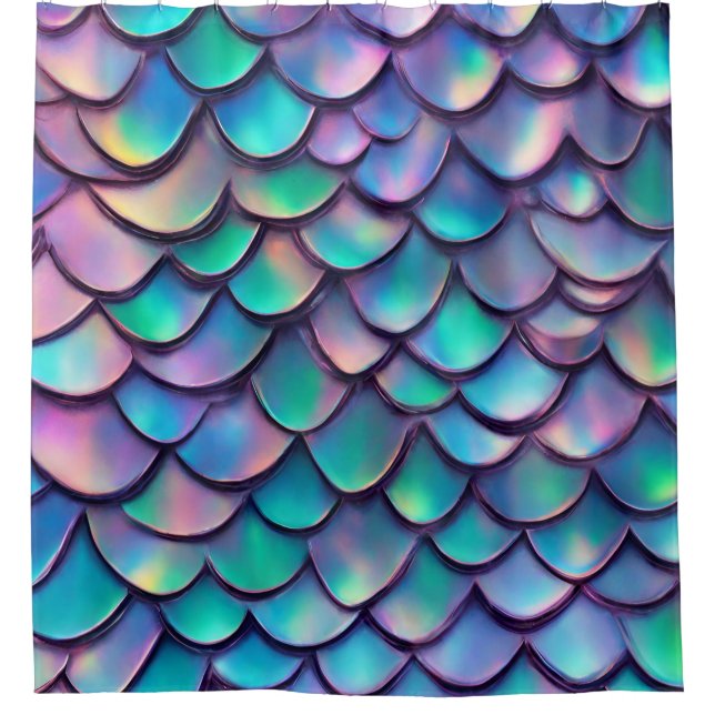 Mermaid Scales Shower Curtain (Front)