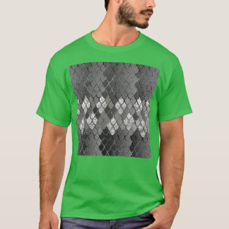 Mermaid Scales Silver Gray Glitter Glam 1 Faux Gli T-Shirt
