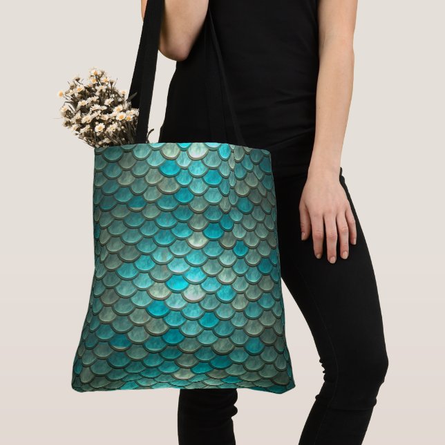 Mermaid Scales Tote Bag (Close Up)