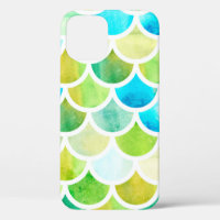 Mermaid scales. Watercolor fish scales. Bright sum