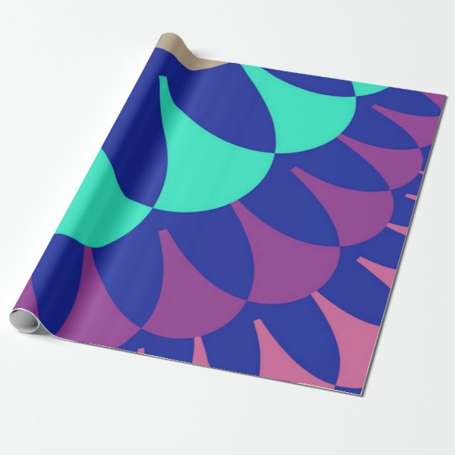 Mermaid Scales Wrapping Paper (Unrolled)