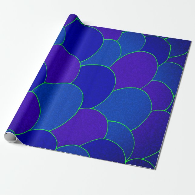 Mermaid Scales Wrapping Paper (Unrolled)