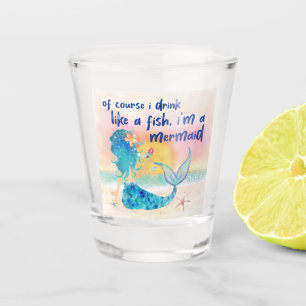 Mermaid Sea   Drink Like A Fish Beach Sunset Shot Glass
