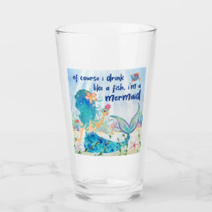 Mermaid Sea   Drink Like A Fish Tropical Ocean Glass