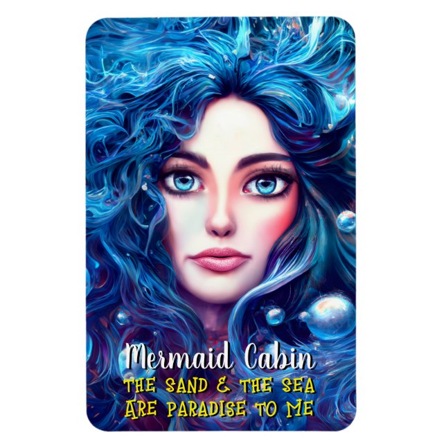 Mermaid Sea Goddess Nymph Siren Cruise Room Door Magnet (Vertical)