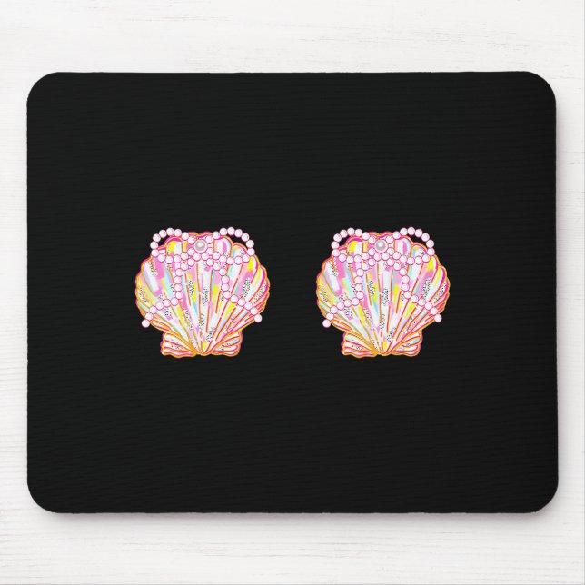 Mermaid Sea Shell Bra Costume For Girl And Women  Mouse Mat (Front)