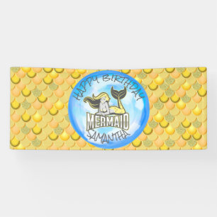 Mermaid Sea Yellow Scales Banner