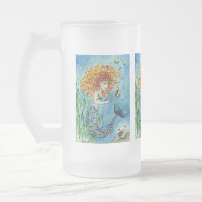 Mermaid - Seahorse  Extra Large Mug (Left)