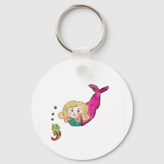 Mermaid Seahorse  Key Ring (Front)