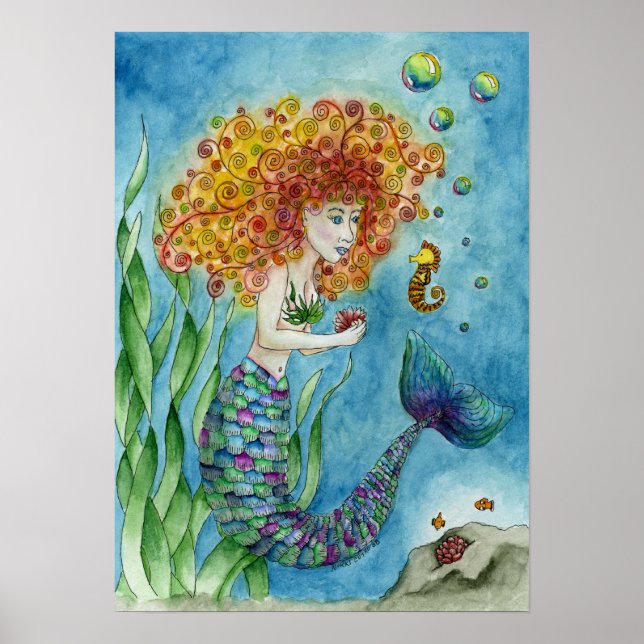 Mermaid - Seahorse Poster (Front)