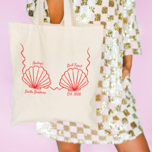 Mermaid Seashell Last Toast Bachelorette  Tote Bag