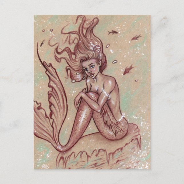 Mermaid Seaweeds Fish postcard (Front)