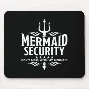Mermaid Security Family Birthday Halloween Costume Mouse Mat