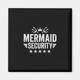 Mermaid Security For Beach Summer Matching Mermaid Magnet