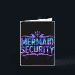 Mermaid Security Funny Dad Father Daughter Birthda Card<br><div class="desc">Mermaid Security Funny Dad Father Daughter Birthday Party</div>