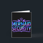 Mermaid Security Funny Dad Father Daughter Birthda Card<br><div class="desc">Mermaid Security Funny Dad Father Daughter Birthday Party</div>