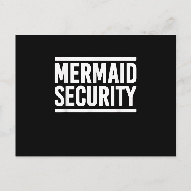 Mermaid Security Funny Swimming Lessons Announcement Postcard (Front)