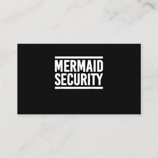 Mermaid Security Funny Swimming Lessons Business Card (Front)