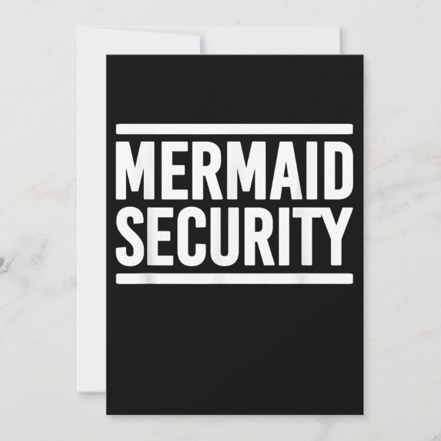 Mermaid Security Funny Swimming Lessons Holiday Card (Front)