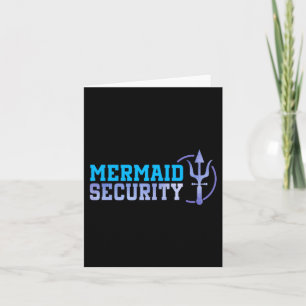 Mermaid Security Halloween Costume Dad Men Boy  Card