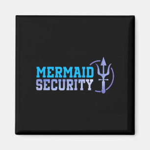 Mermaid Security Halloween Costume Dad Men Boy  Magnet